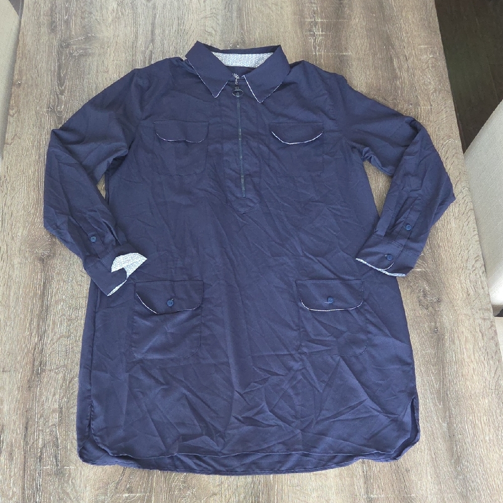 NEW! SUN50 Zip Cover-Up Dress UPF 50+ - Sun Protection Beach Cover Up Dress - Picture 5 of 12